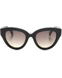 Max Mara Eyewear - Logo-Print Cat-Eye Frame Sunglasses - Lyst