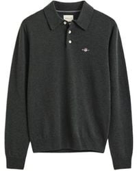GANT - Long-Sleeve Polo Shirt - Lyst