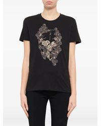 McQueen - Skull-Embellished T-Shirt - Lyst