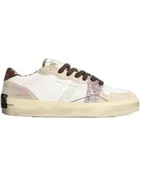 Crime London - Playoff Glitter-Panel Leopard-Print Sneakers - Lyst