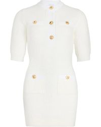 Patou - Vestido corto de algodón y punto gofrado - Lyst