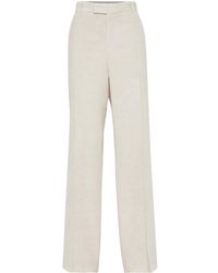 Brunello Cucinelli - Straight-Leg Corduroy Trousers - Lyst