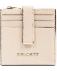 Piquadro - Logo-Plaque Leather Cardholder - Lyst