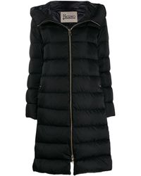 Herno Doudoune longue à capuche - Noir