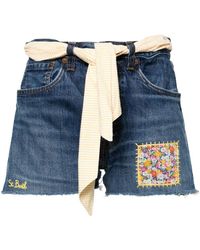 Mc2 Saint Barth - Arizona Jeans-Shorts mit Schal - Lyst