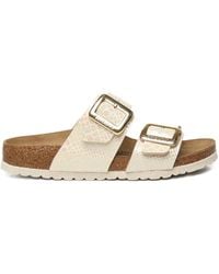 Birkenstock - Sydney Sandalen Met Slangen-Effect En Gesp - Lyst