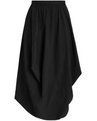 High - Topple Draped Asymmetric Midi Skirt - Lyst