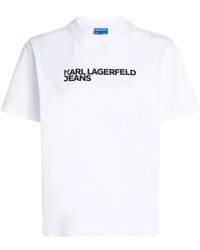 KARL LAGERFELD - Logo-Print Short-Sleeve T-Shirt - Lyst