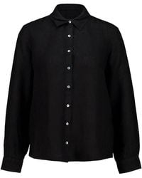 120% Lino - Long-Sleeve Button-Down Linen Shirt - Lyst