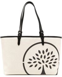 Mulberry - Canvas Tote Logo-print Bag - Lyst