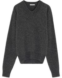 Lemaire - V-Neck Wool Sweater - Lyst