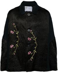 By Walid - Embroidered Single-breasted Coat - Lyst