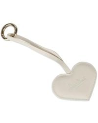 MC2 Saint Barth - Heart-Shape Leather Bag Charm - Lyst