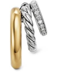 David Yurman - Dy Mercer Diamond Multi-Row Earrings - Lyst