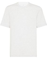 Brunello Cucinelli - Mélange Cotton T-shirt - Lyst