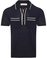 Orlebar Brown - Polo Shirt Silk-Cotton Statement Knit - Lyst