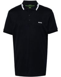 BOSS - Poloshirt mit gummiertem Logo - Lyst
