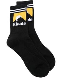 Rhude - Logo-Intarsia Moonlight Socks - Lyst