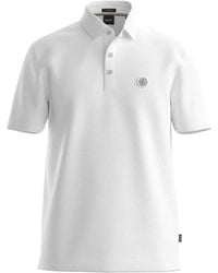 BOSS - Mercerized-Cotton Polo Shirt With Double B Monogram - Lyst