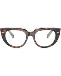 Ray-Ban - Tortoiseshell Cat-Eye Glasses - Lyst