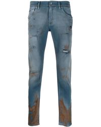 Dolce & Gabbana - Distressed Straight-Leg Jeans - Lyst