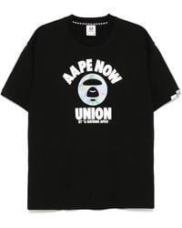Aape By A Bathing Ape - Camiseta con logo Moonface y manga corta - Lyst