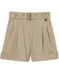 Burberry - Belted Tropical Gabardine Shorts - Lyst