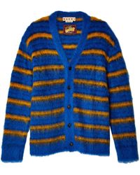 Marni - Mohair-Blend Striped Cardigan - Lyst