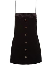 Miu Miu - Velvet Bow Mini Dress - Lyst