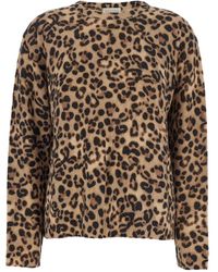 Semicouture - Pullover mit Leoparden-Print - Lyst