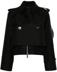 Sacai - Layered Cropped Jacket - Lyst