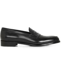 Etro - Leather Loafers With Paisley Detail - Lyst