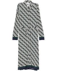 CASABLANCA - And Check Jersey Monogram Midi Dress - Lyst