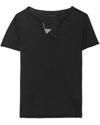 Zadig & Voltaire - Fishnet Henley T-Shirt - Lyst