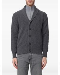 Brooksfield - Ribbed-Knit Wool Cardigan - Lyst