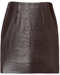 Wolford - Embossed Alligator-Effect Fitted Mini Skirt - Lyst