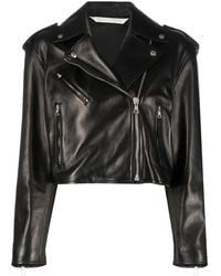 Palm Angels - Veste En Cuir À Fermeture Zippée - Lyst