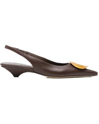 Vic Matié - Pointed-Toe Leather Pumps - Lyst
