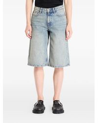 Guess - Knee-Length Denim Shorts - Lyst