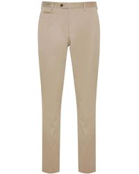 Corneliani - Pressed-Crease Tapered Trousers - Lyst