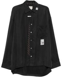 Maison Mihara Yasuhiro - Logo-Patch Tie-Detail Shirt - Lyst