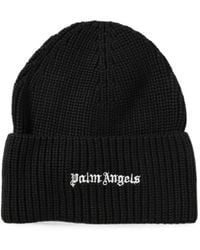 Palm Angels - Logo-Embroidered Ribbed Beanie Hat - Lyst