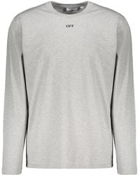Off-White c/o Virgil Abloh - Long-Sleeve Round-Collar T-Shirt - Lyst