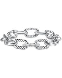 David Yurman - Sterling Dy Madison Chain Diamond Bracelet (11Mm) - Lyst