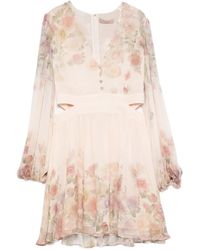 Twinset - Midi Floral-Print Cut-Out Dress - Lyst