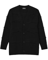 Yohji Yamamoto - Relief-Knit V-Neck Cardigan - Lyst