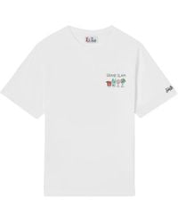 MC2 Saint Barth - Off- Arnott Cotton T-Shirt With Grand Slam Embroidery - Lyst