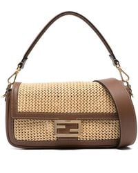 Fendi - Baguette Macramé-Detail Shoulder Bag - Lyst