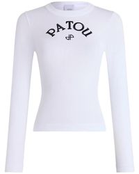 Patou - Logo-Print Long-Sleeve T-Shirt - Lyst