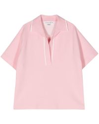 Victoria Beckham - Bouclé Short-sleeve Polo Shirt - Lyst
